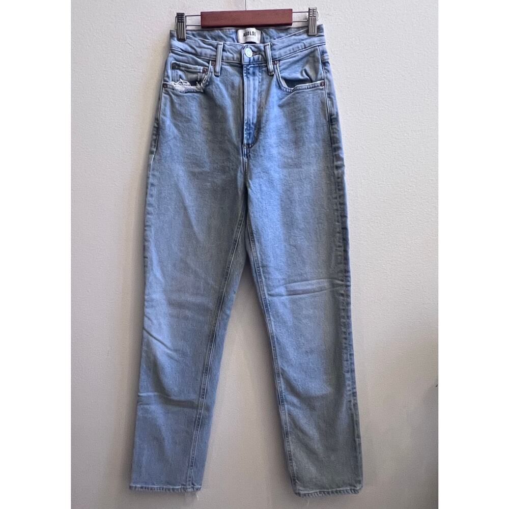 AGOLDE High-Rise Stovepipe Jean Classic Straight Leg Blue Denim Women’s Size 24 - Picture 2 of 10